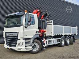 DAF CF 530 8x4-4 / FASSI 27.5 t/m CRANE + TIPPER