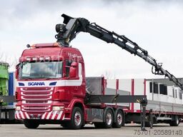 SCANIA R500 Pritsche Kran Baustoffanhänge