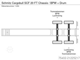 Schmitz Cargobull SCF 20 FT Chassis / BPW + Drum