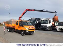 IVECO 70 C 18 DoKa/Kipper/Palfinger Kran/Greifer/2xAHK