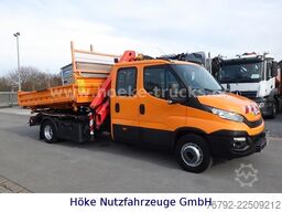 IVECO 70 C 18 DoKa/Kipper/Palfinger Kran/Greifer/2xAHK