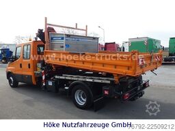 IVECO 70 C 18 DoKa/Kipper/Palfinger Kran/Greifer/2xAHK