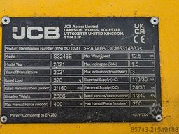JCB S3246E Electric, 12m Working Height, 320kg Capacit