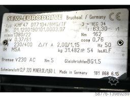 SEW-Eurodrive KHF47 DT71D4/BMG/TF Motor SN 01.1200190101.0003.07