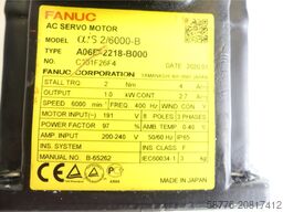 Fanuc A06B-2218-B000 AC Servomotor SN: C301F26F4 mit Pulsecoder A860-2050-T321