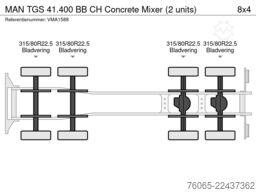 MAN TGS 41.400 BB CH Concrete Mixer (2 units)