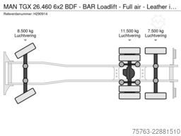 MAN TGX 26.460 6x2 BDF - BAR Loadlift - Full air - ...