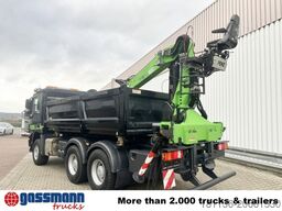 Mercedes-Benz Actros 3341 K 6x4, Bormatik links, Heckkran Penz