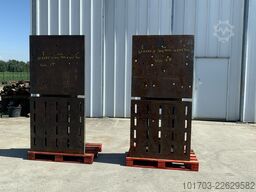 Paire d'équerres en fonte 2075 x 1000 x 700 mm