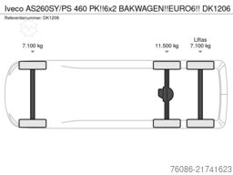 Iveco AS260SY/PS 460 PK!!6x2 BAKWAGEN!!EURO6!!