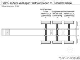 PAVIC 3-Achs Auflieger Hartholz-Boden m. Schnellwechsel