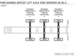 RENDERS F08FJ3HWSA 3DFCST LIFT AXLE DISC BRAKES 20-30-40