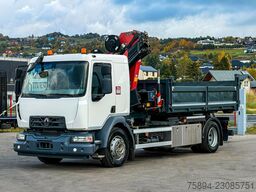 RENAULT D 18 * ABROLLKIPPER + HMF 1220 K-R * TOP!
