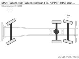 MAN TGS 26.400 TGS 26.400 6x2-4 BL KIPPER HIAB 302 ...