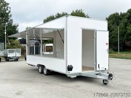 Blyss H25522HTN | WEISS 520X223X230CM 2500KG VERKAUFSANHÄNGER | 2X VERKAUFSKLAPPE