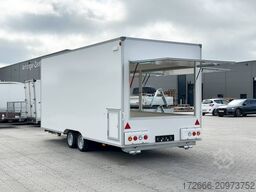Blyss H25522HTN | WEISS 520X223X230CM 2500KG VERKAUFSANHÄNGER | 2X VERKAUFSKLAPPE