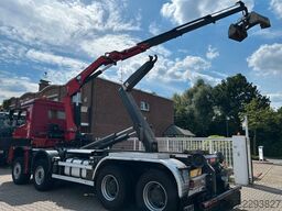 MERCEDES-BENZ 3248 Abroller mit HMF 2430 Kran + Greifer 8x4