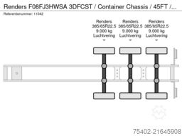Renders F08FJ3HWSA 3DFCST / Container Chassis / 45FT / ...