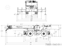 Terex RT110 QUADSTAR ROUGH TERRAIN CRANE + JIB + 2x LIER