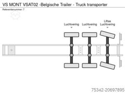 VS MONT VSAT02 -Belgische Trailer - Truck transporter