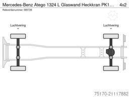 Mercedes-Benz Atego 1324 L Glaswand Heckkran PK10002 SH Funk