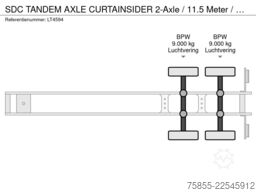 SDC TANDEM AXLE CURTAINSIDER 2-Axle / 11.5 Meter / ...