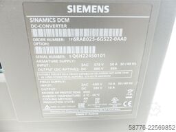 Siemens Simens 6RA8025-6GS22-0AA0 SINAMICS DCM DC-Converter  SN: Q6H22450101