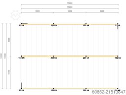 10x15m Lagerbühne , Belastung : 500kg/qm Unterkante: 2,5m ,ca. 150qm Systembühne