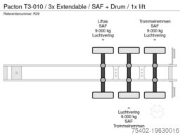 Pacton T3-010 / 3x Extendable / SAF + Drum / 1x lift