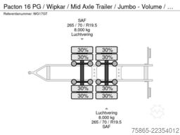 Pacton 16 PG / Wipkar / Mid Axle Trailer / Jumbo - Vol...