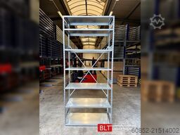 1,33 lfm Gebrauchtes STOW Fachbodenregal 300cm hoch, 60cm tief, 7 Lagerebenen