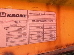 Krone SD27 (BELGIAN TRAILER / DRUM BRAKES / FREINS TA...
