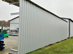 Kragarmregal mit Dach & Rückwand H:400cm Fuß + 3 Ebenen