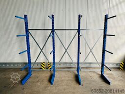 ca. 3,15 lfm. Kragarmregal mit Fachböden H: 250cm 140 kg/Arm META Multistrong