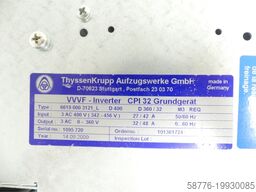  ThyssenKrupp Liftequip VVVF Inverter CPI 32 / 6619 00 3121_L SN: 1095720