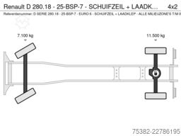 Renault D 280.18 - 25-BSP-7 - SCHUIFZEIL + LAADKLEP - A...