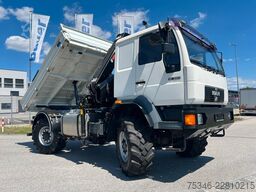 MAN L90 18.284 4x4 LOF Kipper/Kran/47 tkm/HA gelenkt