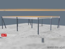 10x10m Lagerbühne , Belastung : 500kg/qm Unterkante: 2,5m , ca. 100qm Systembühne