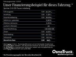 Mercedes-Benz Sprinter 315 CDI Tourer, Modell 25, Navi, KameraBC