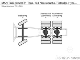 MAN TGX 33.560 81 Tons, 6x4 Naafreductie, Retarder,...