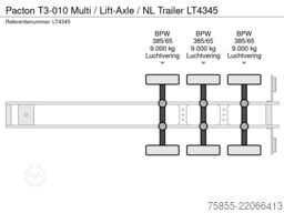 Pacton T3-010 Multi / Lift-Axle / NL Trailer