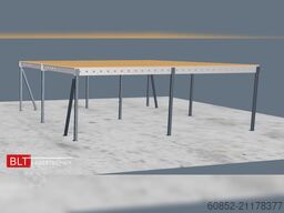 10x10m Lagerbühne , Belastung : 500kg/qm Unterkante: 3m ,ca. 100qm , Systembühne