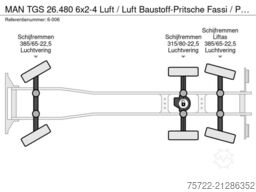 MAN TGS 26.480 6x2-4 Luft / Luft Baustoff-Pritsche ...