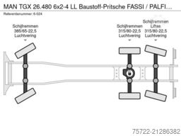 MAN TGX 26.480 6x2-4 LL Baustoff-Pritsche FASSI / P...