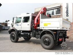 Mercedes-Benz UNIMOG 5000 Doka mit Kran HMF 1075