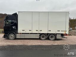 Scania S580 6x4 box truck w/ refrigerator, freezer and he