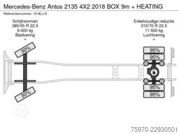 Mercedes-Benz Antos 2135 4X2 2018 BOX 9m + HEATING