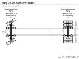 Burg 2 axle semi low loader