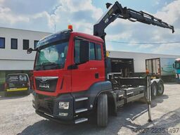 MAN TGS 35.440 8x4 tridem hooklift + Crane Palfinge...