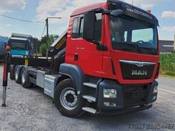 MAN TGS 35.440 8x4 tridem hooklift + Crane Palfinge...